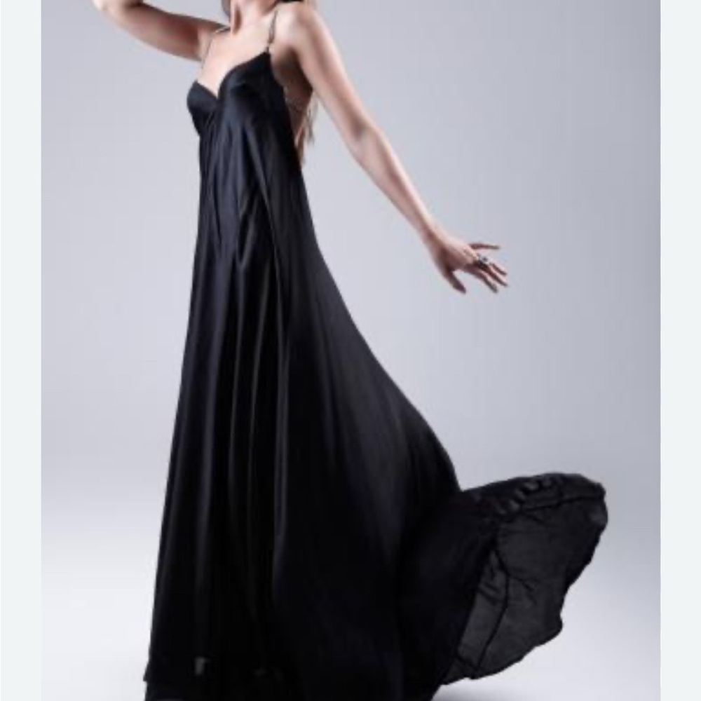 Italy Elegant Black Evening Gown les bourdelles des garcons size S